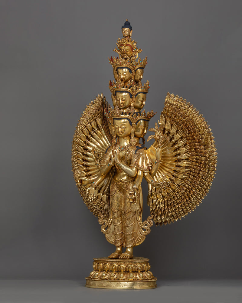 Himalayan Sacred Thousand Armed Chenrezig Statue | Traditional Artwork