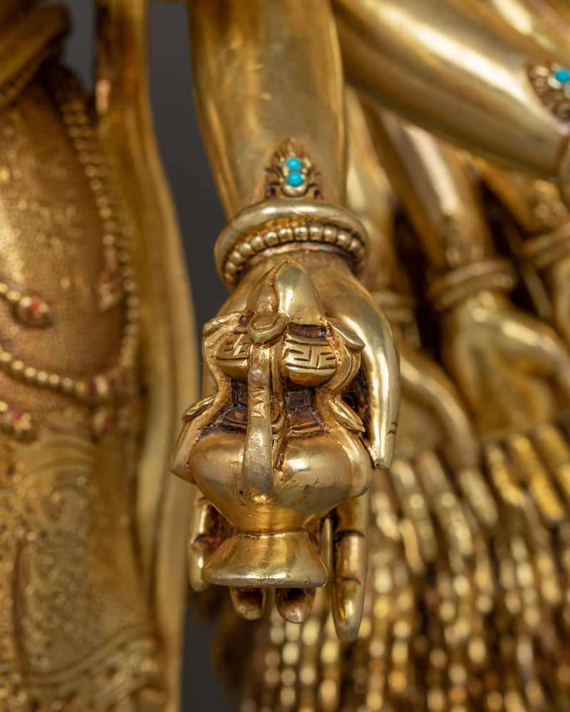 Himalayan Sacred Thousand Armed Chenrezig Statue | Traditional Artwork