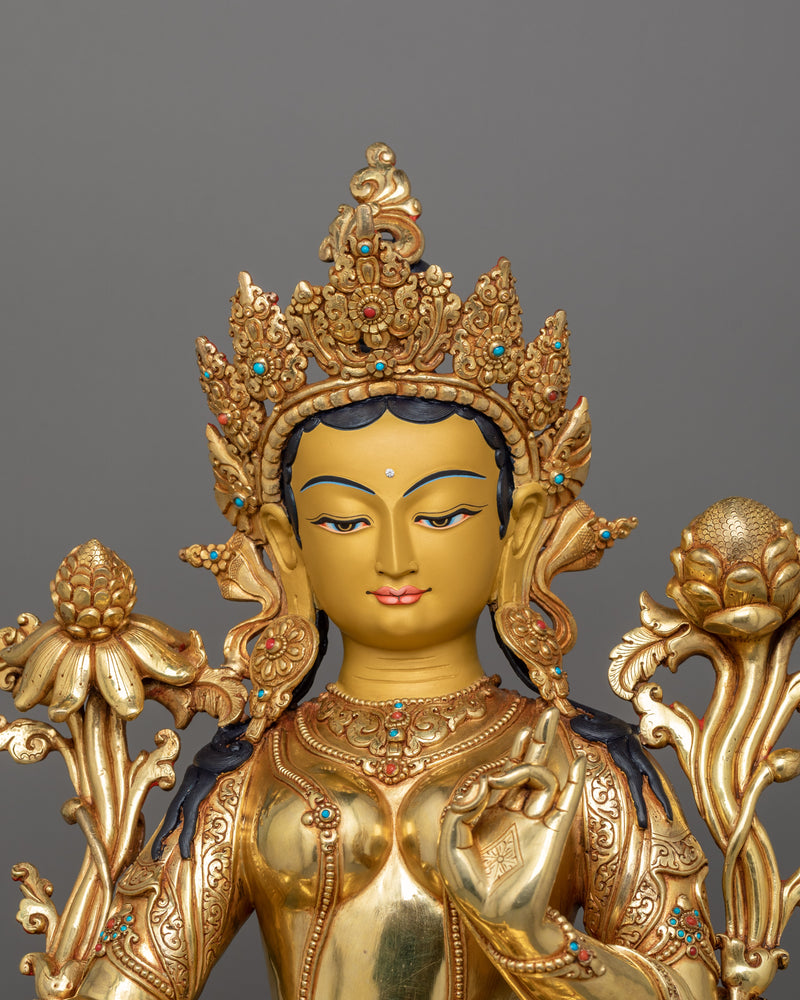 Syamatara Buddhist Goddess Statue | A Symbol of Wisdom