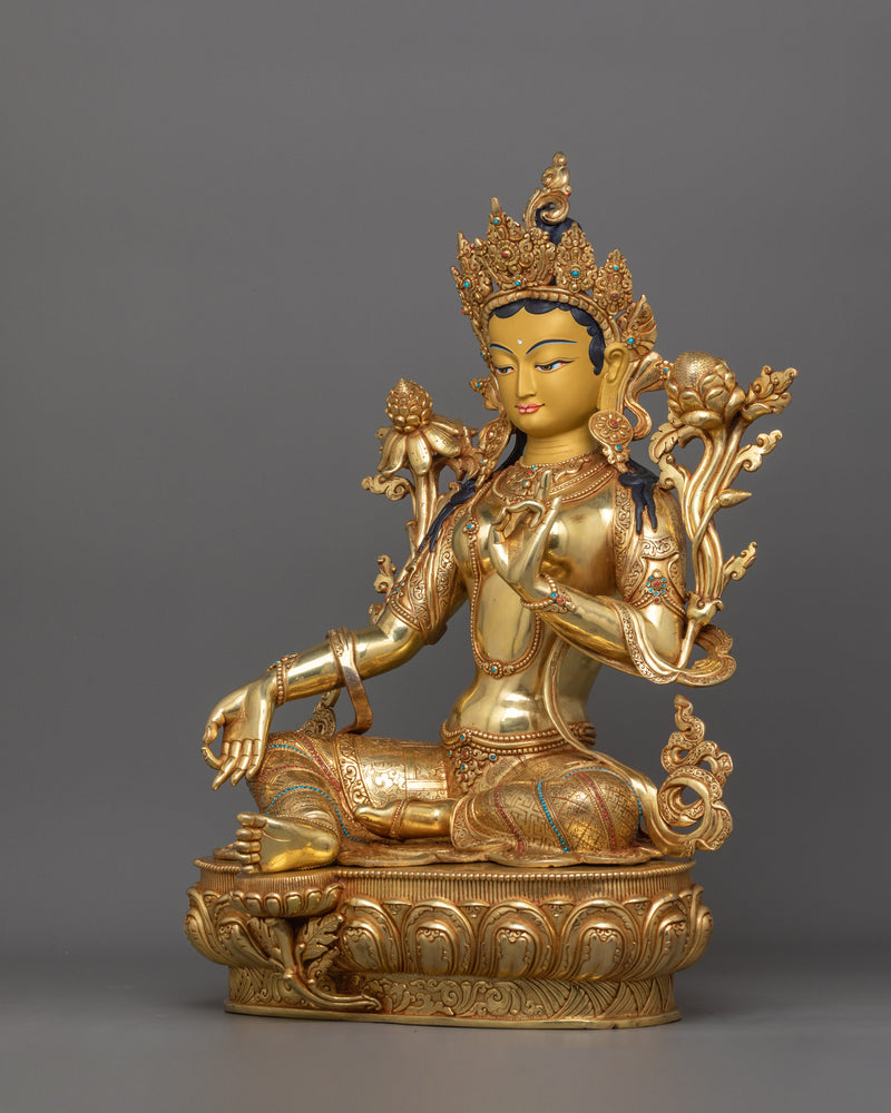 Syamatara Buddhist Goddess Statue | A Symbol of Wisdom