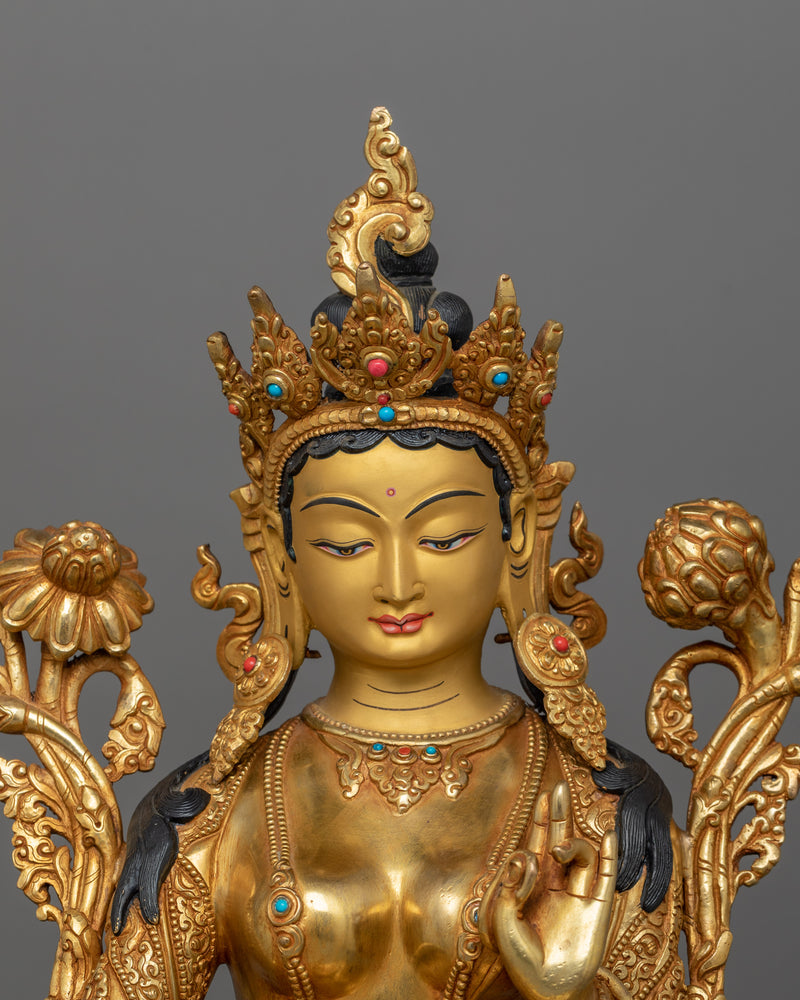 Handmade Statue of Syamatara Sculpture | Buddhist Spiritual Decor