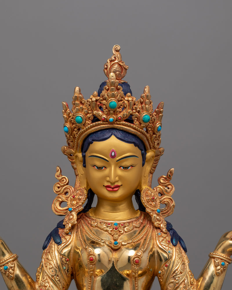 The Goddess of Wisdom Prajnaparamita Statue | Tibetan Buddhism Sacred Artwork