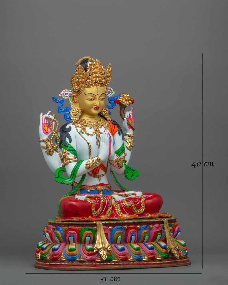 chenrezig-Four Armed Figurine