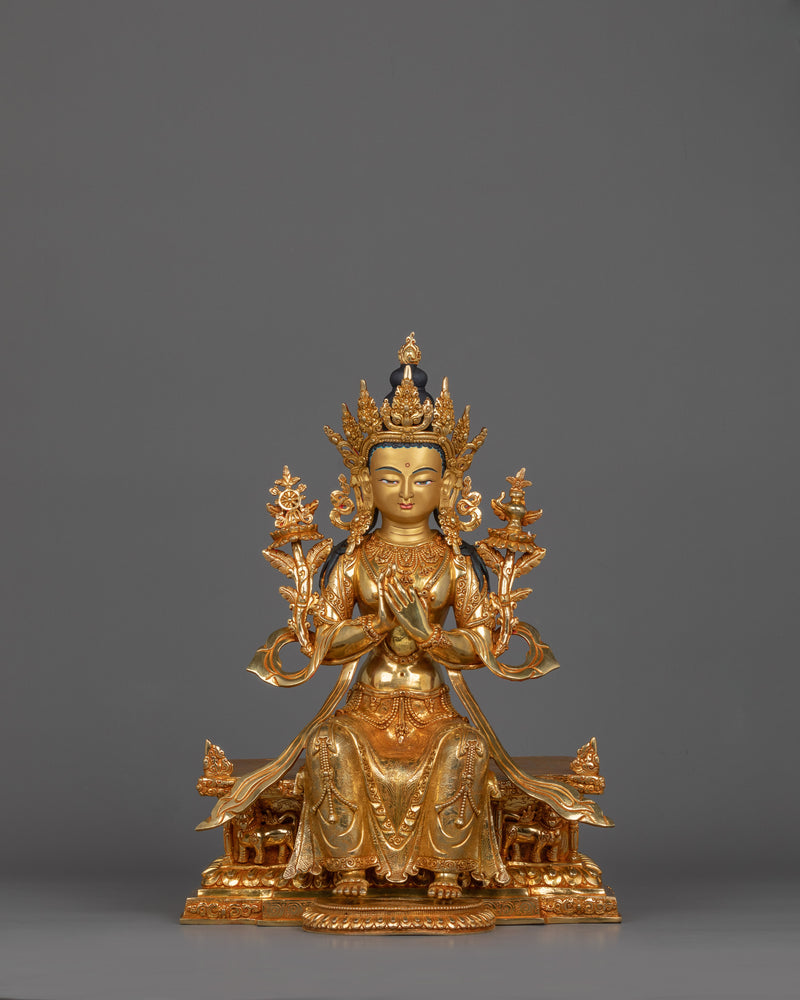 Maitreya Future Buddhist Deity Sculpture | Representing Compassion and Wisdom