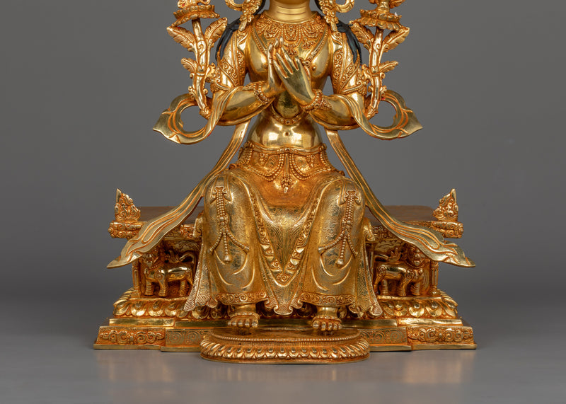 Maitreya Future Buddhist Deity Sculpture | Representing Compassion and Wisdom