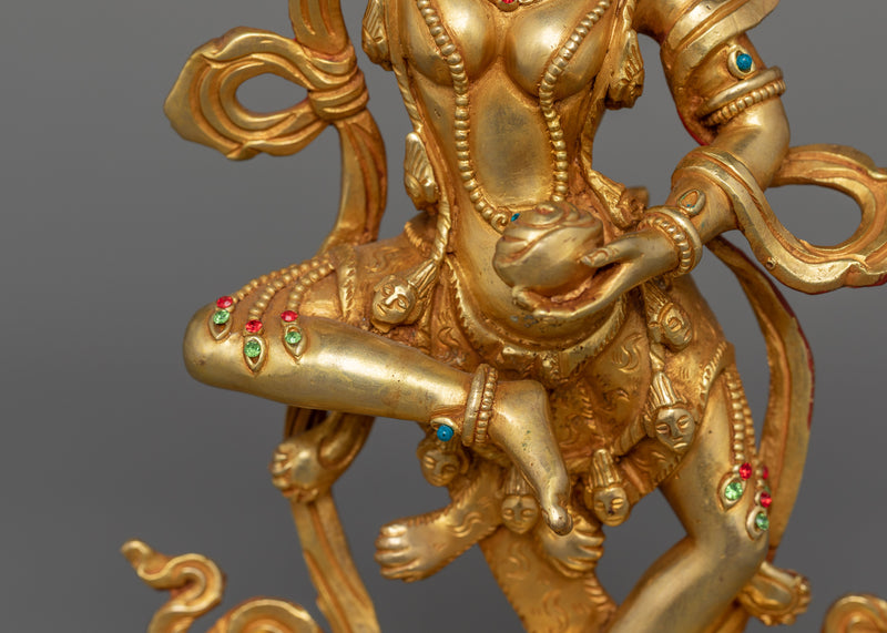 Lion-Faced Dakini Simhamukha Figurine | Fierce Protector and Dharma Defender