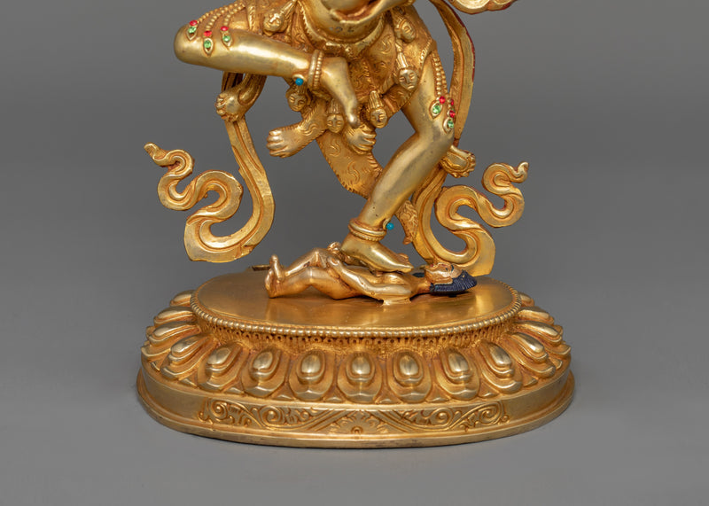 Lion-Faced Dakini Simhamukha Figurine | Fierce Protector and Dharma Defender