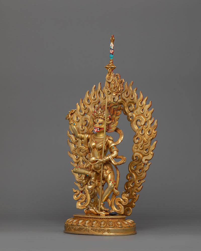 Lion-Faced Dakini Simhamukha Figurine | Fierce Protector and Dharma Defender