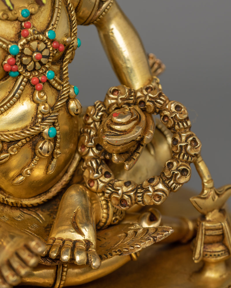 Sacred 24K Gold-Gilded Brahmanrupa Statue | A Powerful Protector Deity