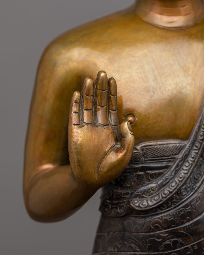 Buddhist Statue of Amogasiddhi Buddha Sculpture | Buddha of Fearless Action