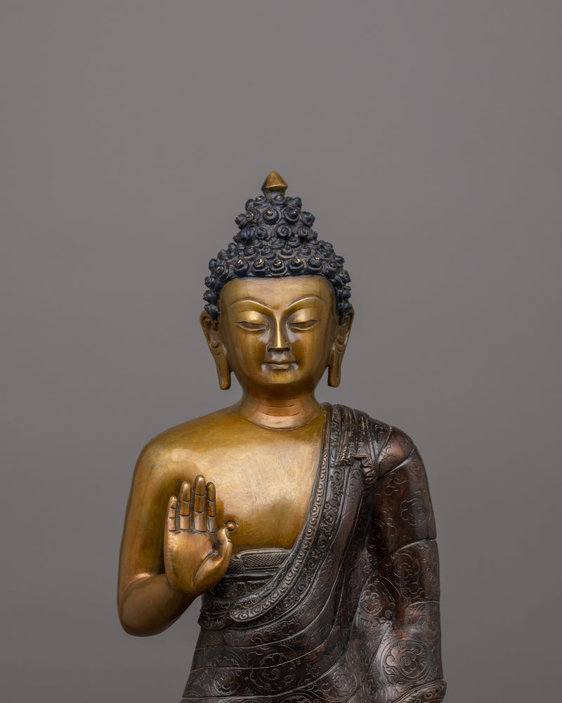 Buddhist Statue of Amogasiddhi Buddha Sculpture | Buddha of Fearless Action