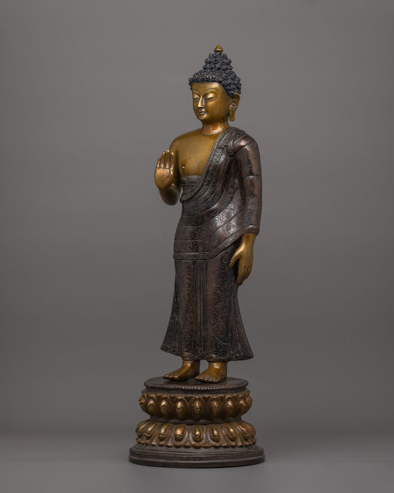 Buddhist Statue of Amogasiddhi Buddha Sculpture | Buddha of Fearless Action