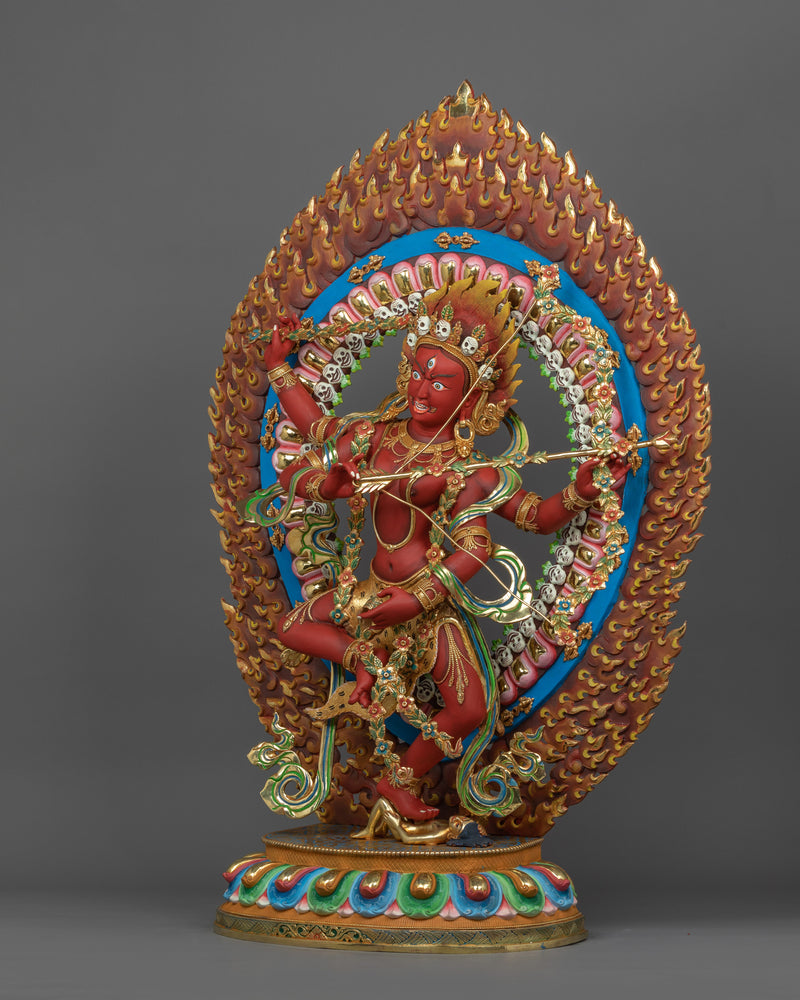 Red Body Kurukulla Figurine | Tibetan Himalayan Treasure