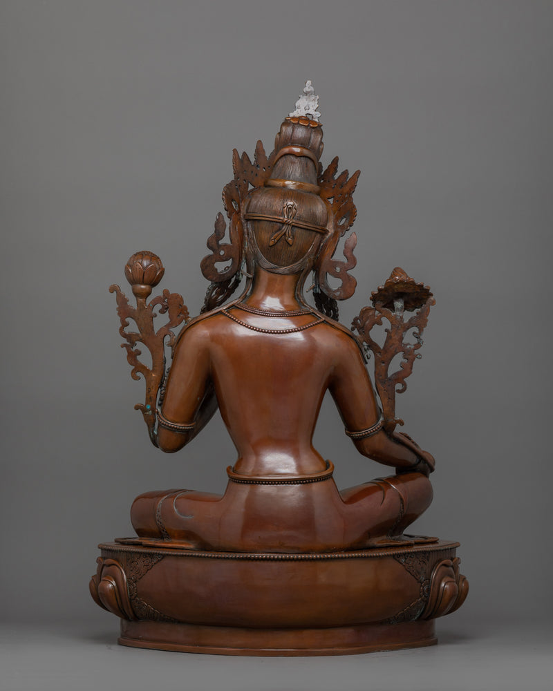 Himalayan Buddhist Deity Green Tara Figurine | The Bodhisattva of Universal Compassion