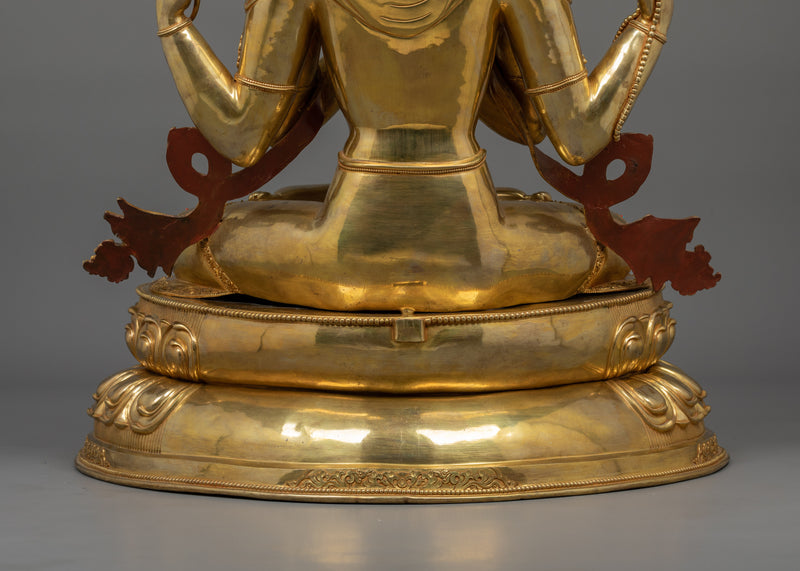 Compassion deity Chenrezig sculpture | Four Armed Deity