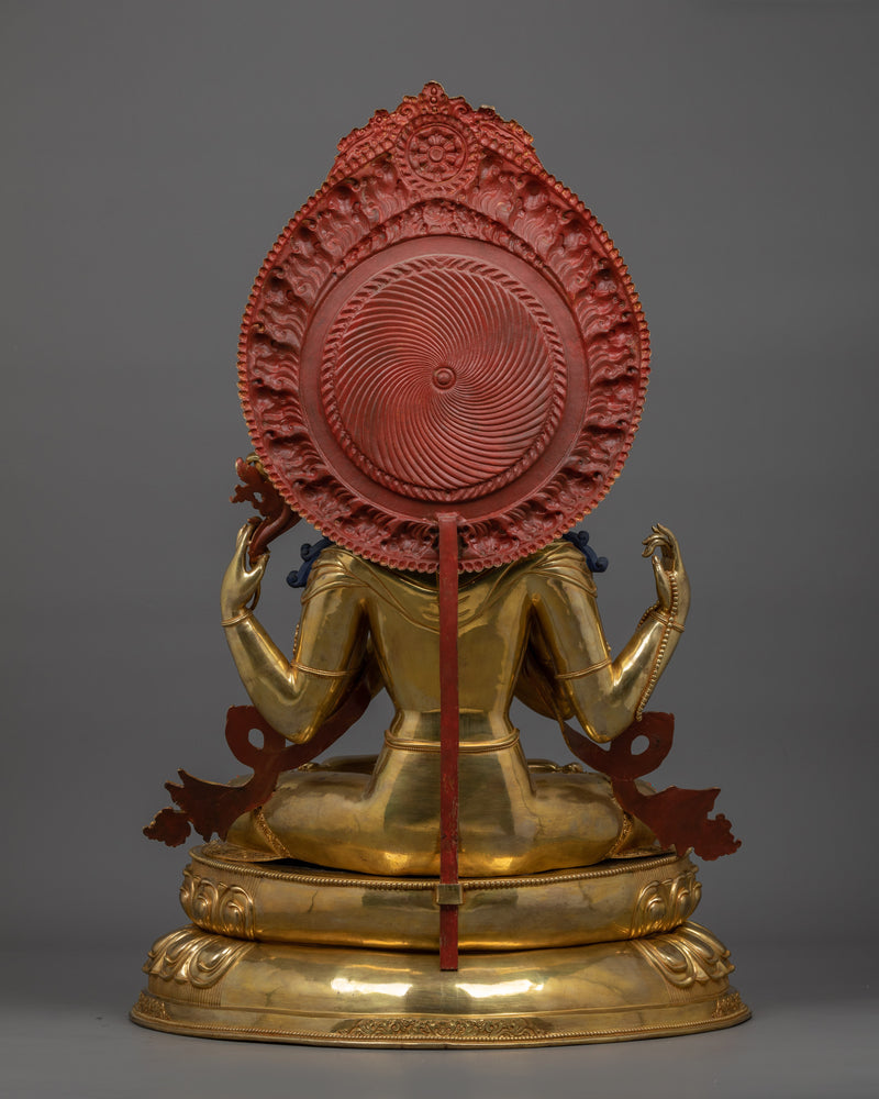 Compassion deity Chenrezig sculpture | Four Armed Deity