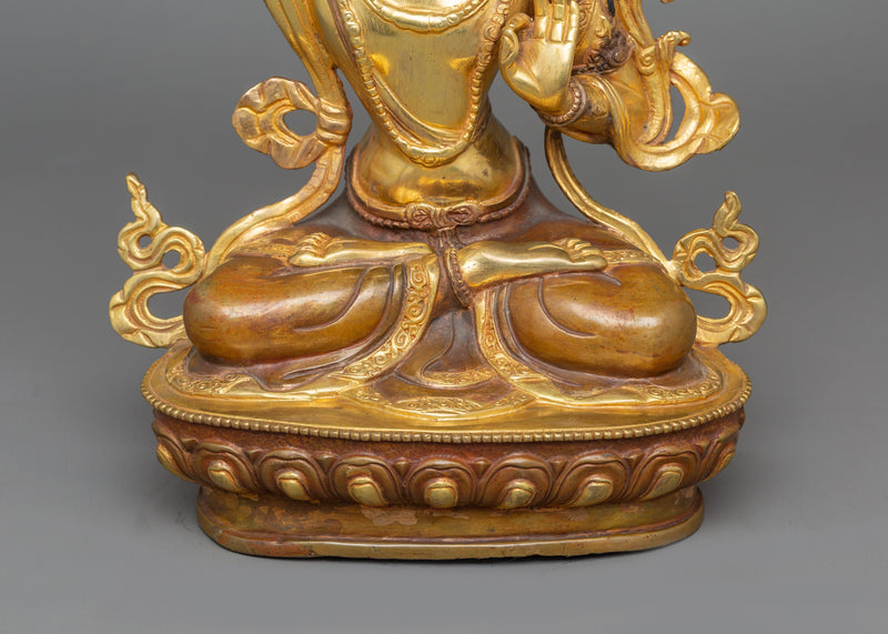 12.2 Inches Manjushri with sword | Bodhisattva Sculpture Wisdom Deity