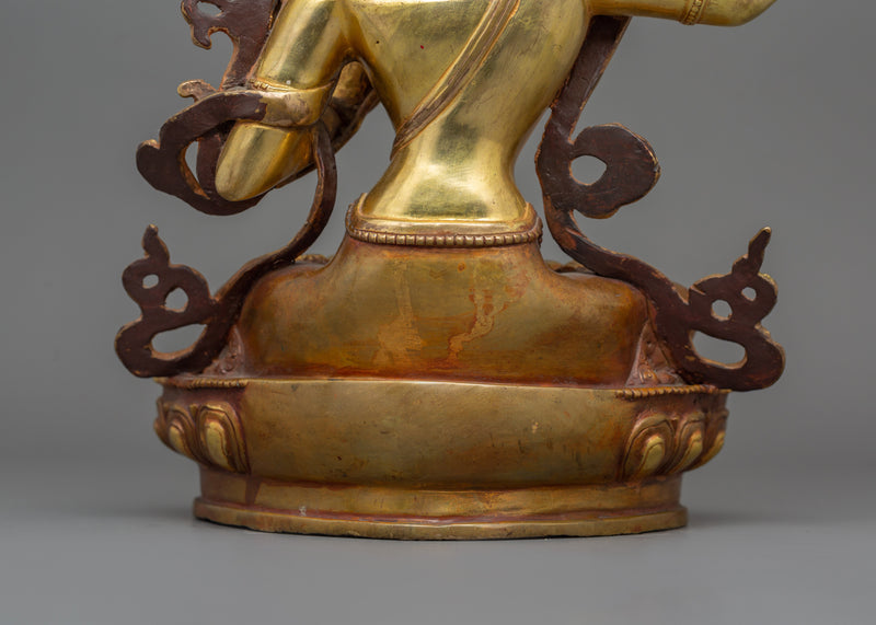 12.2 Inches Manjushri with sword | Bodhisattva Sculpture Wisdom Deity