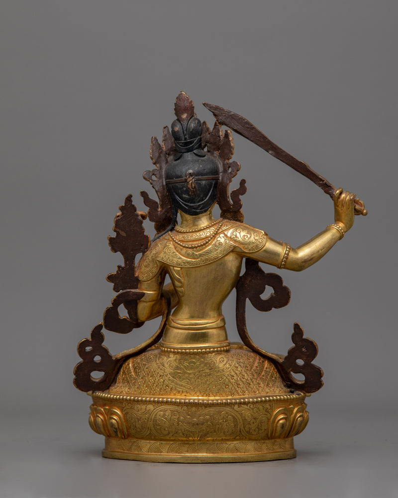 Manjushri Hand Crafted figurine | Symbol of Wisdom and Knowledge Deity