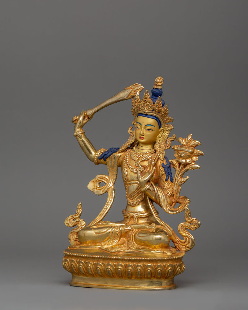 Historical Deity Manjushri Statue | Tibetan Bodhisattva Manjushri Wisdom