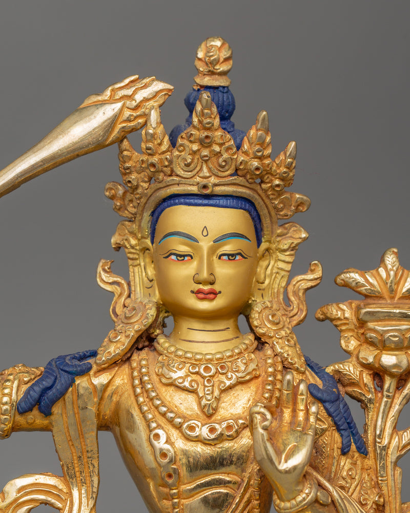 Historical Deity Manjushri Statue | Tibetan Bodhisattva Manjushri Wisdom