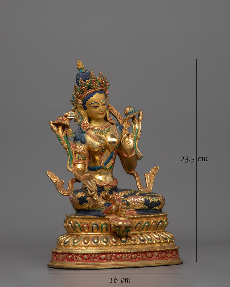 Historical Green Tara Statue