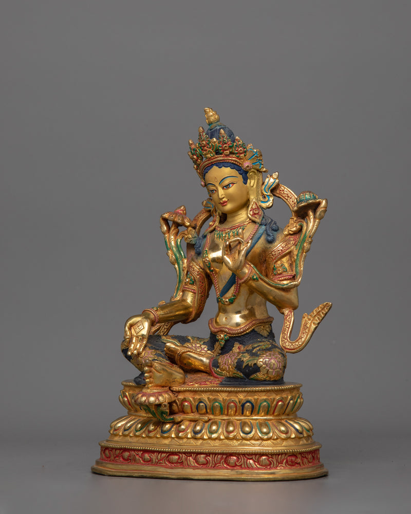 Historical Green Tara Statue | Symbol of Mercy and Enlightenment