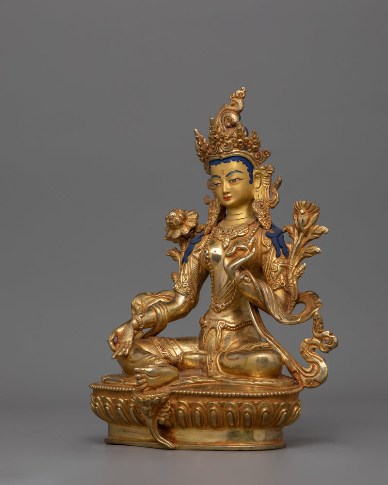 Shyamatara Beloved Deity Statue | Tibetan Buddhist Goddess for Altar and Meditation