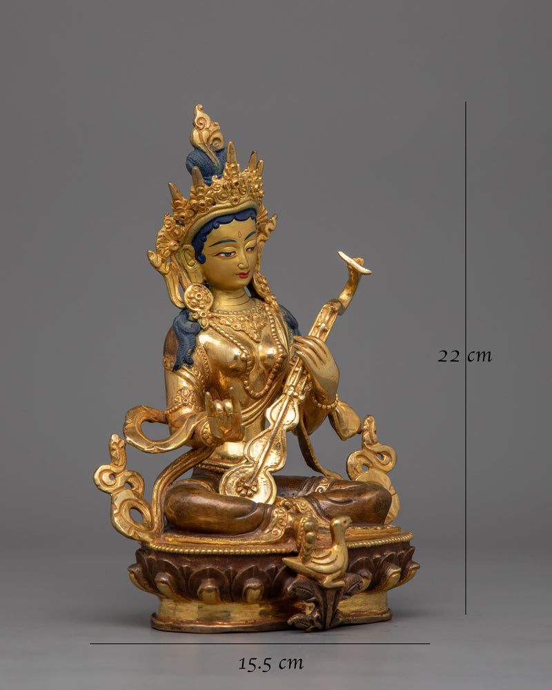 Hindu Goddess of Wisdom Saraswoti Statue