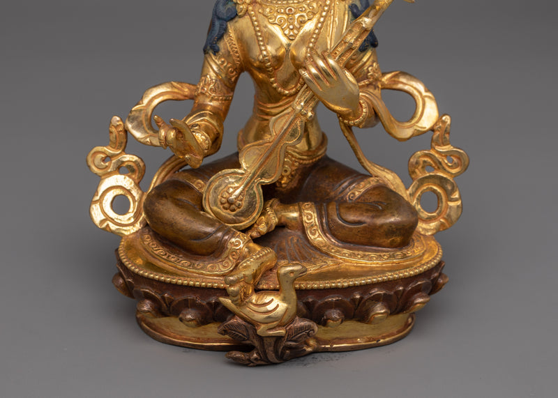 Hindu Goddess of Wisdom Saraswoti Statue | Handcrafted Artwork