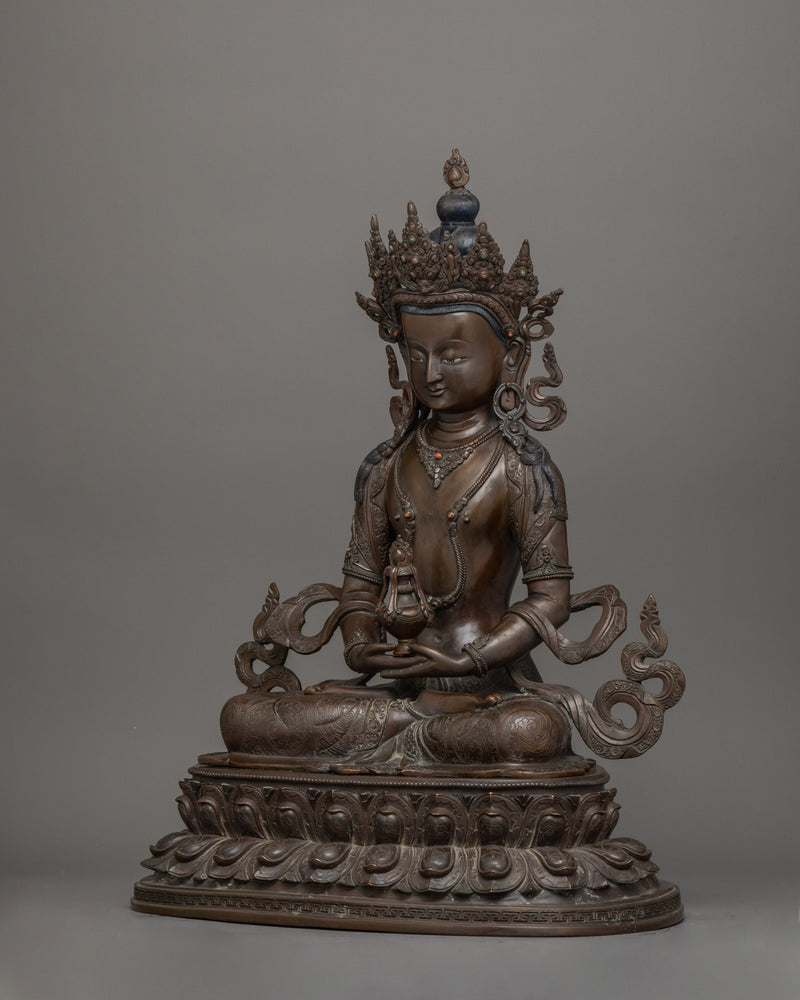 Buddhist Amitayus Deity of Longevity Figurine |  Ideal for Meditation and Ritual Spaces