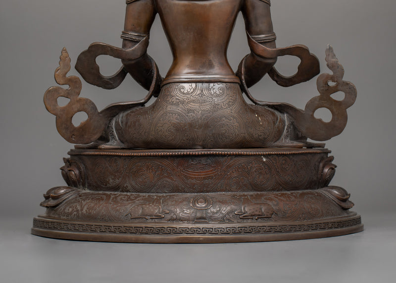 Buddhist Amitayus Deity of Longevity Figurine |  Ideal for Meditation and Ritual Spaces