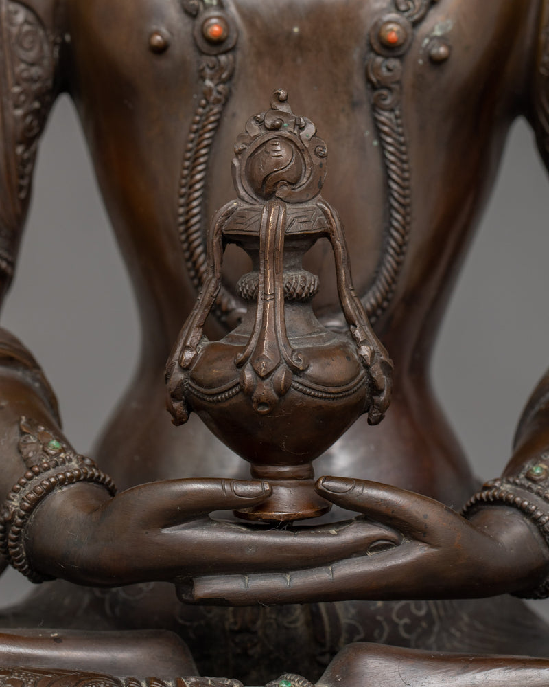 Buddhist Amitayus Deity of Longevity Figurine |  Ideal for Meditation and Ritual Spaces