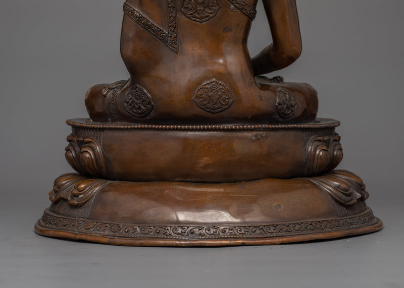 Sacred Amitabha Infinite Light Buddha Statue | Oxidized Copper Amida Buddha Figurine