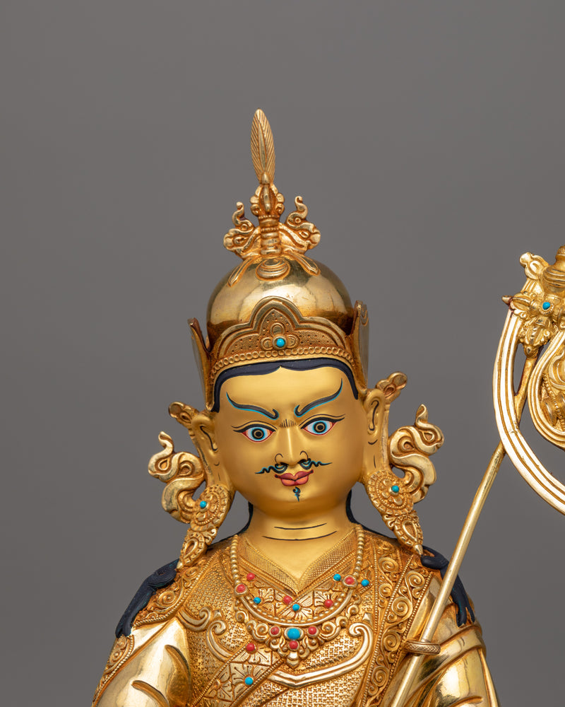 Handmade Guru Padmasambhava Lotus Born Statue | Buddha of Transformation