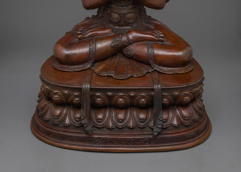 Himalayan 4-Armed Chenrezig Buddha Sculpture | Bodhisattva of Compassion and Healing