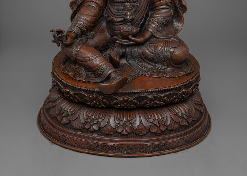 Tibetan Tantric Master Guru Rinpoche Sculpture | Buddha of Transformation and Wisdom