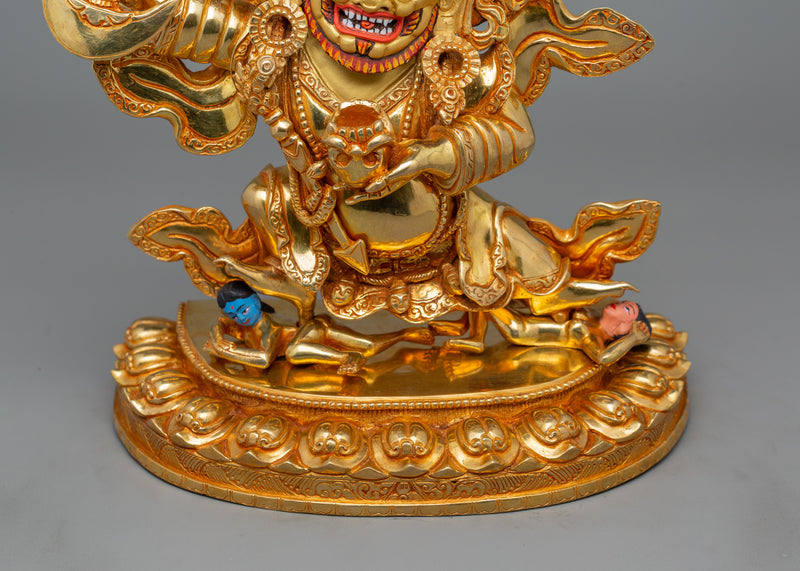 Tibetan Buddhism Mahakala Bernakchen Statue | Protector of Dharma and Spiritual Power