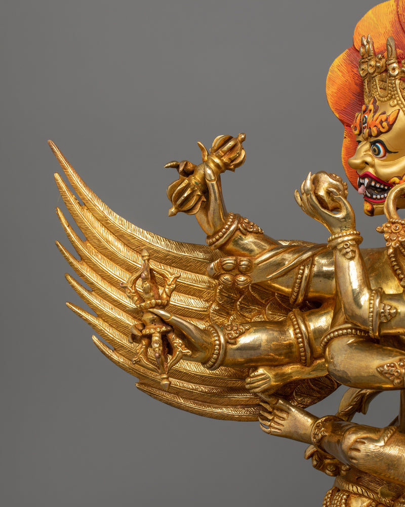 Wrathful Deity Vajrakilaya Statue | Buddhist Yidam Deity Sculpture