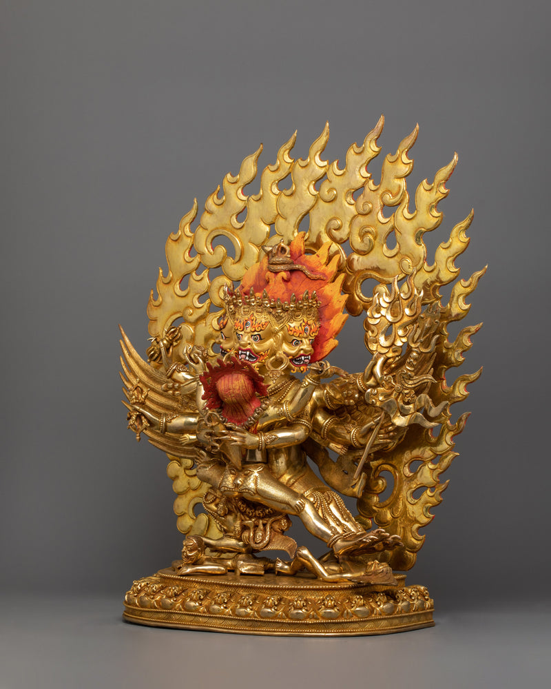 Wrathful Deity Vajrakilaya Statue | Buddhist Yidam Deity Sculpture