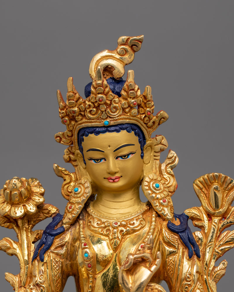 Himalayan Green Dolma Sculpture | Goddess of Compassion