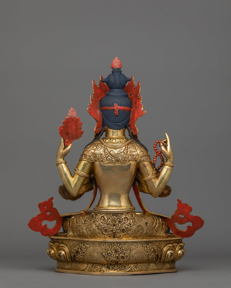 13.8 Inches Chenrezig Statue |  Also Known as compassion Deity