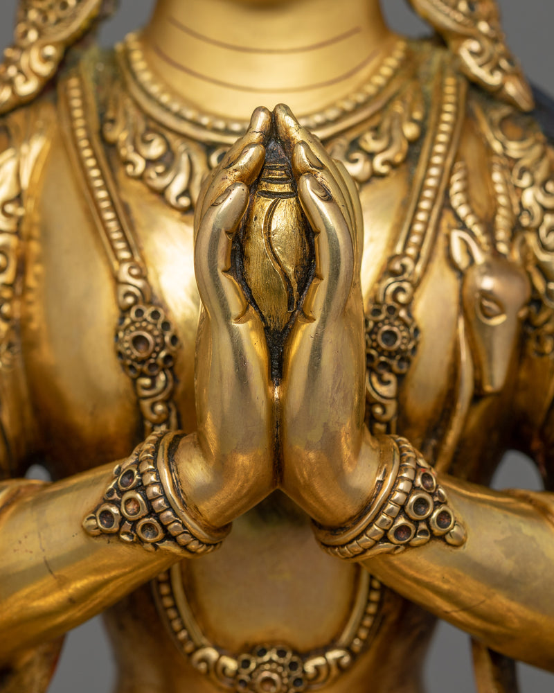 13.8 Inches Chenrezig Statue |  Also Known as compassion Deity