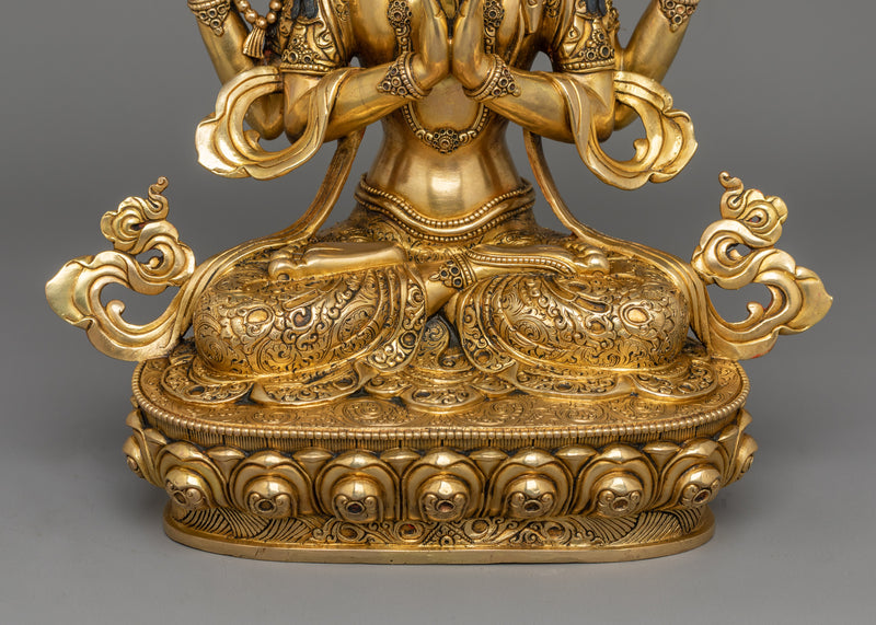 13.8 Inches Chenrezig Statue |  Also Known as compassion Deity