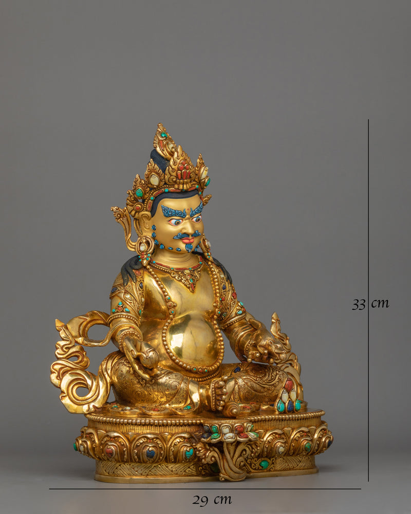  Gold Gilded Wealth Deity Dzambhala 