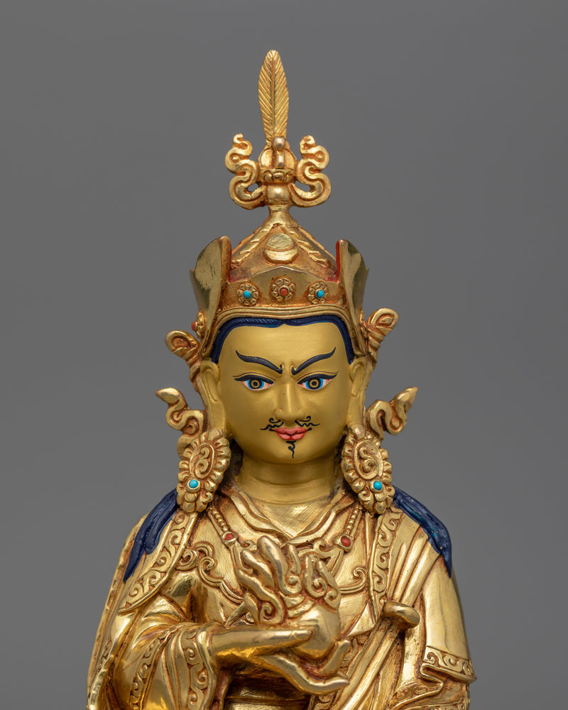 Gold Gilded Guru Norla Statue  |  Symbol of Wisdom