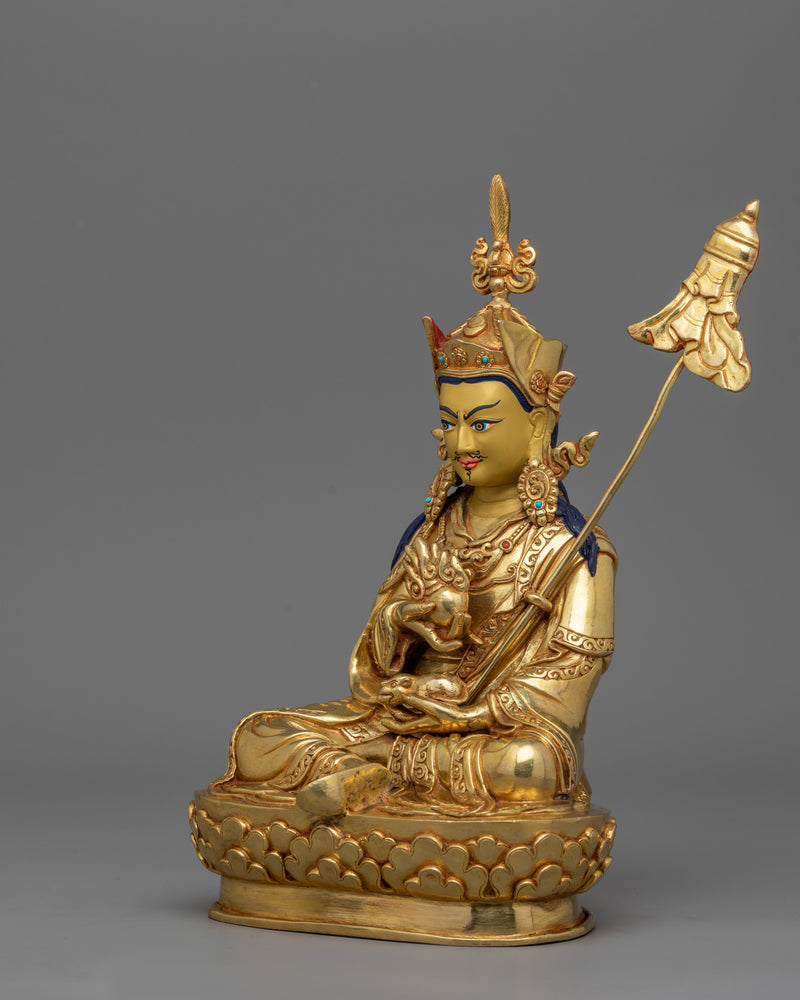 Gold Gilded Guru Norla Statue  |  Symbol of Wisdom