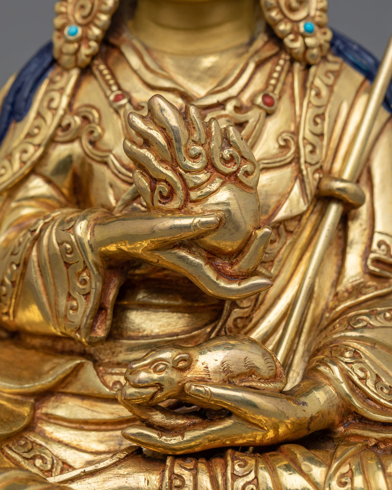 Gold Gilded Guru Norla Statue  |  Symbol of Wisdom