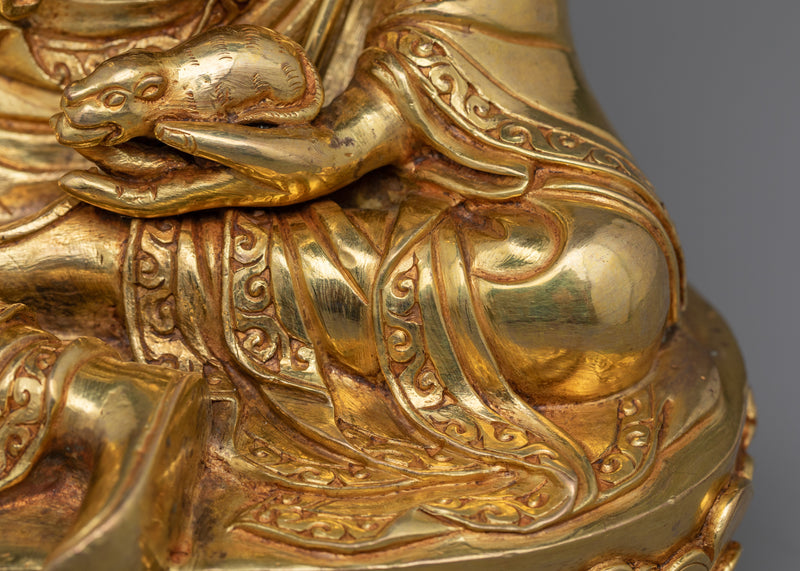 Gold Gilded Guru Norla Statue  |  Symbol of Wisdom