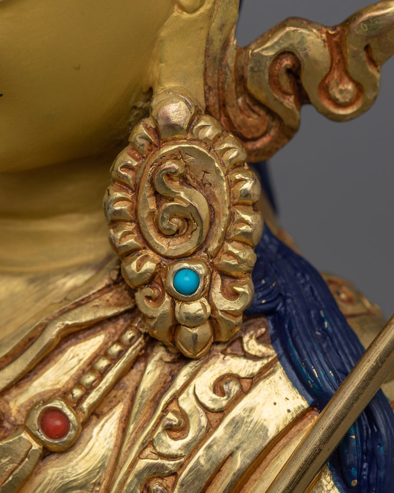 Gold Gilded Guru Norla Statue  |  Symbol of Wisdom